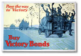 Affiche de guerre - L'emprunt de la victoire :  Pave the way to Victory - Buy Victory Bonds [Canada], [vers 1918]