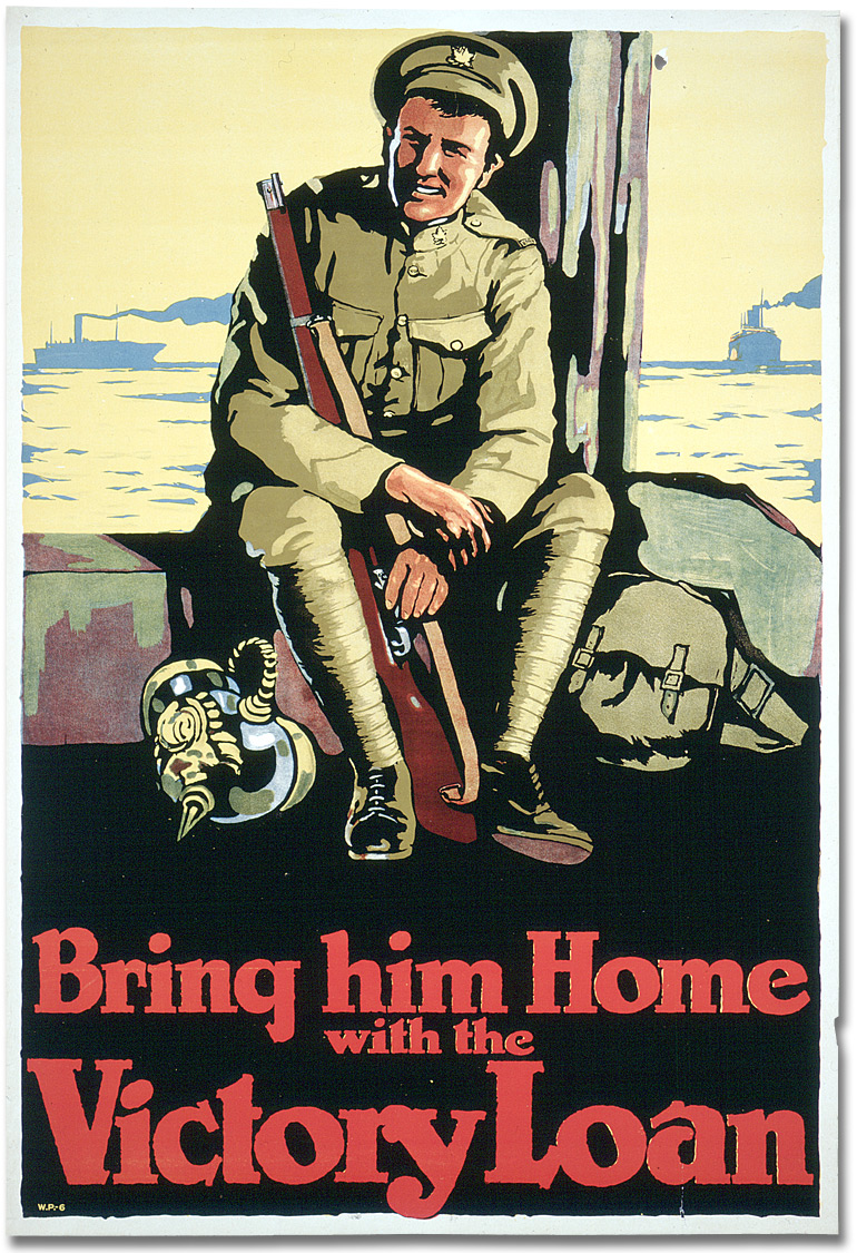 Affiche de guerre - L'emprunt de la victoire : Bring Him Home with the Victory Loan [Canada], [vers 1918]