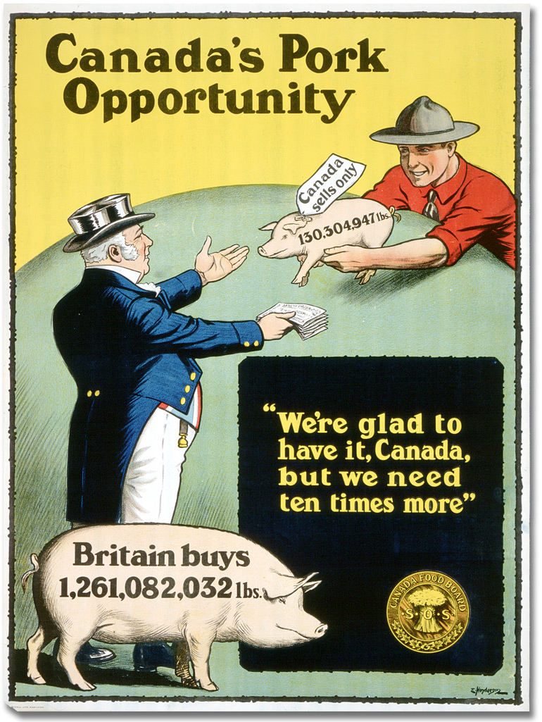 Affiche de guerre - Accroissement de la production : Canada's Pork Opportunity [Canada], [vers 1918]