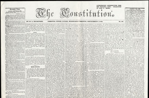 Page couverture du journal le Constitution