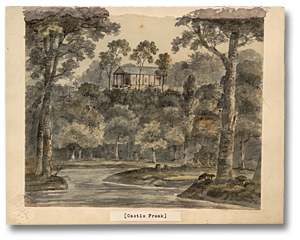 Watercolour: Castle Frank, 1796 (detail) (2)