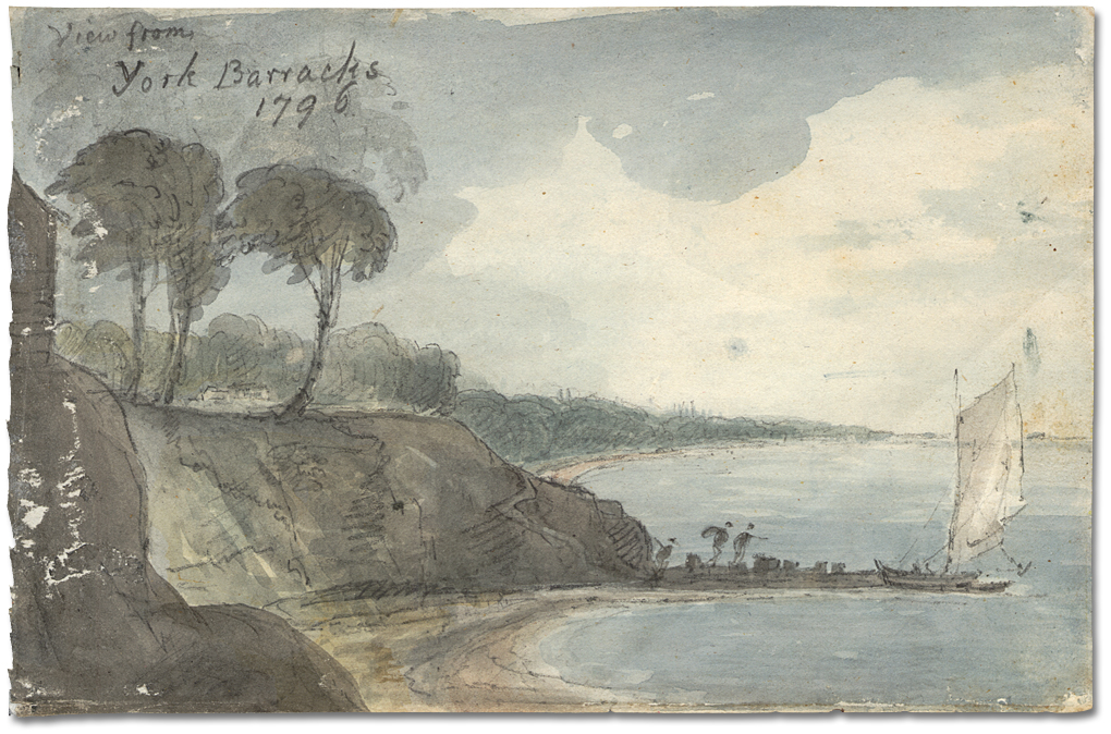 Dessin : View From York Barracks, 1796