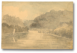 Lavis sur papier : Queenstown, [vers 1893] (détail)