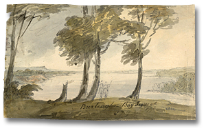Watercolour: Burlington Bay, June 11, 1796 (detail)