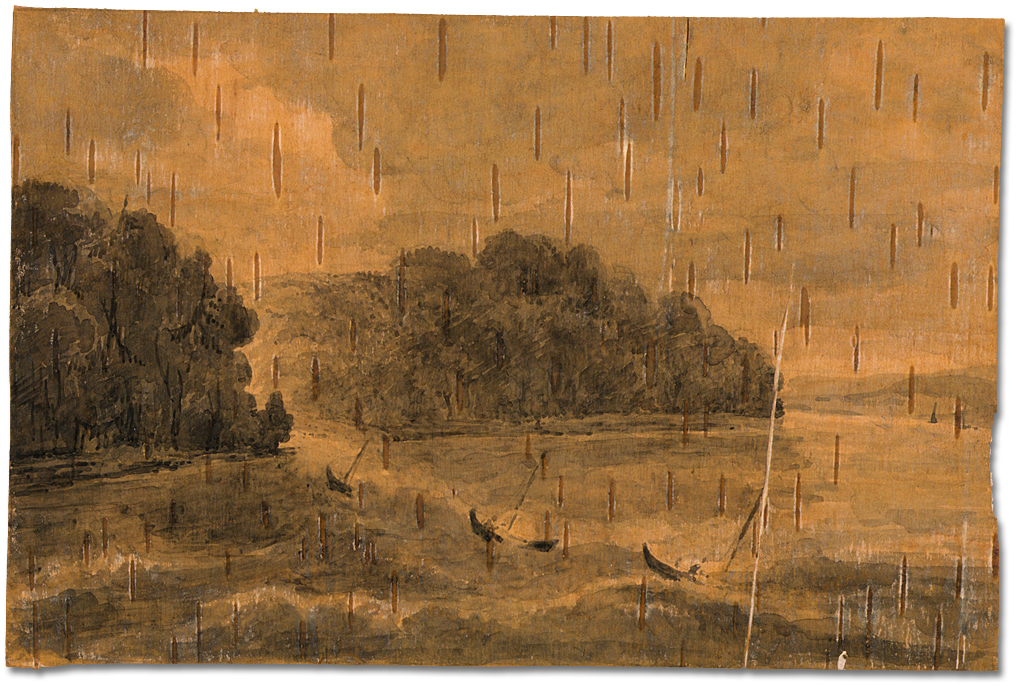 Lavis sur écorce : The Sault Rapids, 28 juillet [vers 1796]