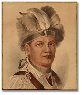 Photographie : Joseph Brant, (Thayendanegea) Chief of the Six Nations (Chef des Six-Nations)