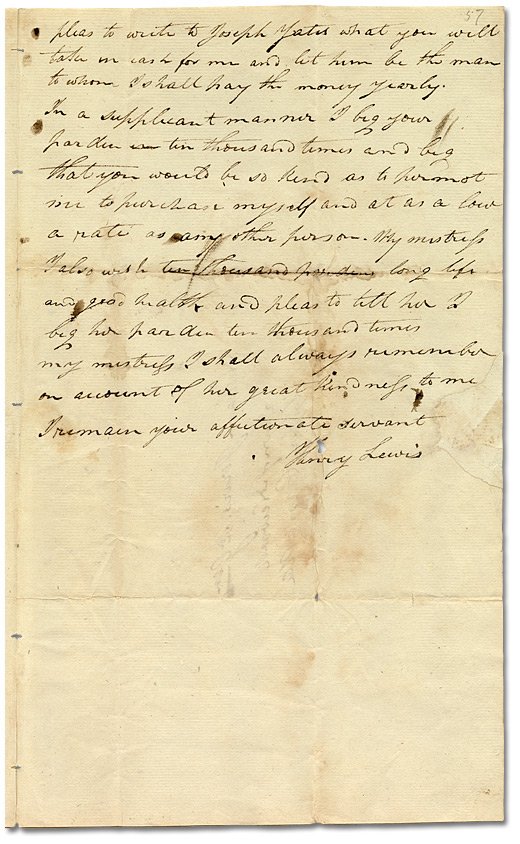 Henry Lewis letter to William Jarvis, 1798 - Page 2