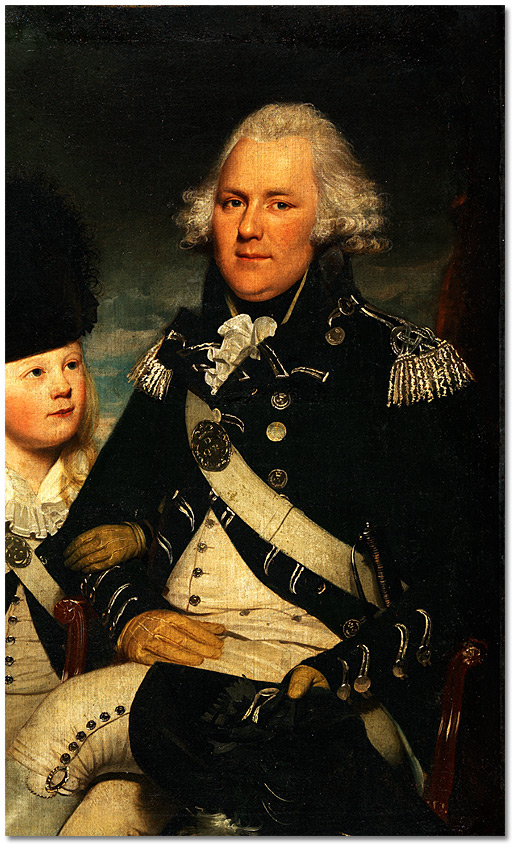 huile sur toile : William Jarvis avec son fils Samuel Peters Jarvis, [vers1791]