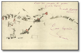 Drawing: "Como me imagino la guerra" (How I imagine the war), [between 1936 and 1939], Spain