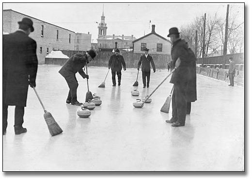 Photo: Men curling, 1909 