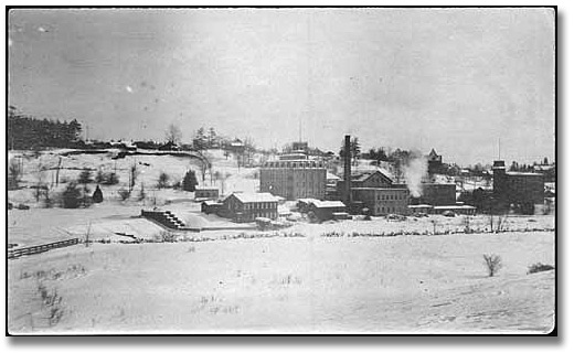 Photo: Winter scene of a Penman Family Factory at Paris, Ontario, [between 188-? and 19--?] 