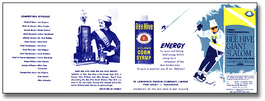 Promotional Booklet for Bee Hive Giant Slalom, held at Georgian Peaks Ski Club, Thornbury, Ontario, 1961