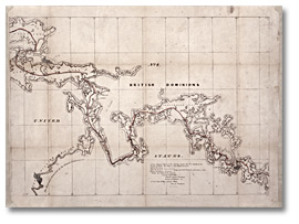 A true map of the survey under the 7th Article of the Treaty of Ghent by order of the commissioners, 1826