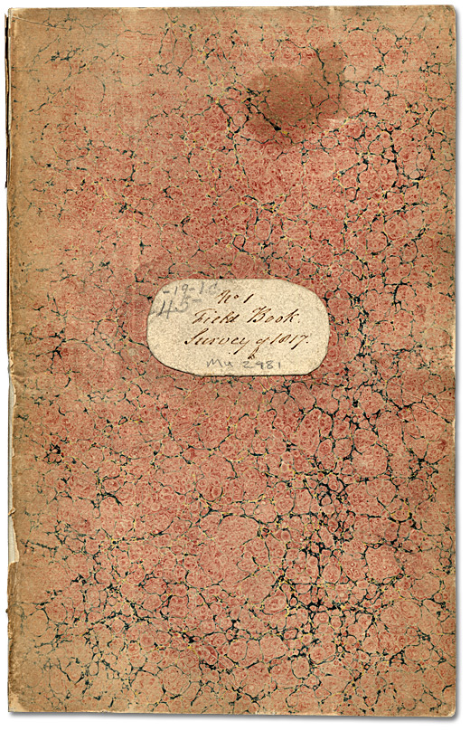 Couverture du carnet n° 1, 1817