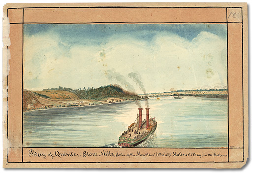 Aquarelle : Baie de Qunite, 1830