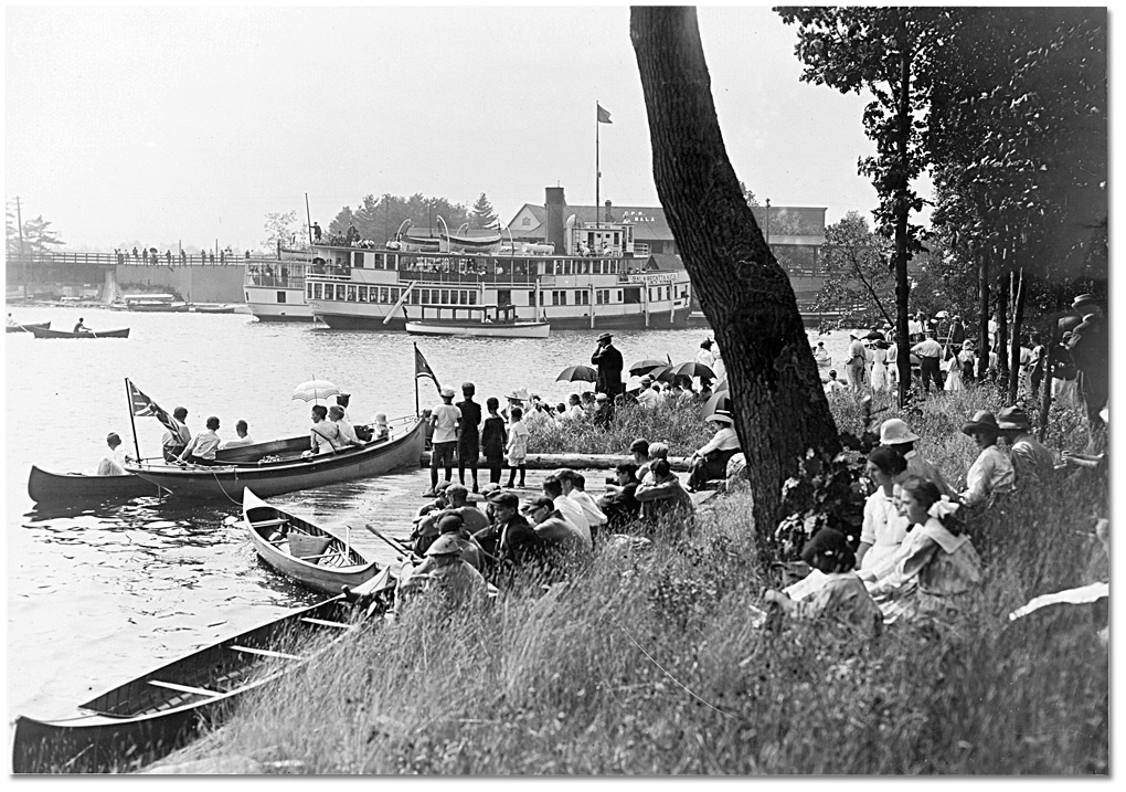 Photo: Canoe Regatta, in Bala, Muskoka, 1913