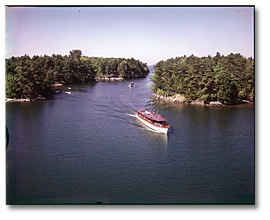 Photo: View from the Thousand Islands Bridge, 1959