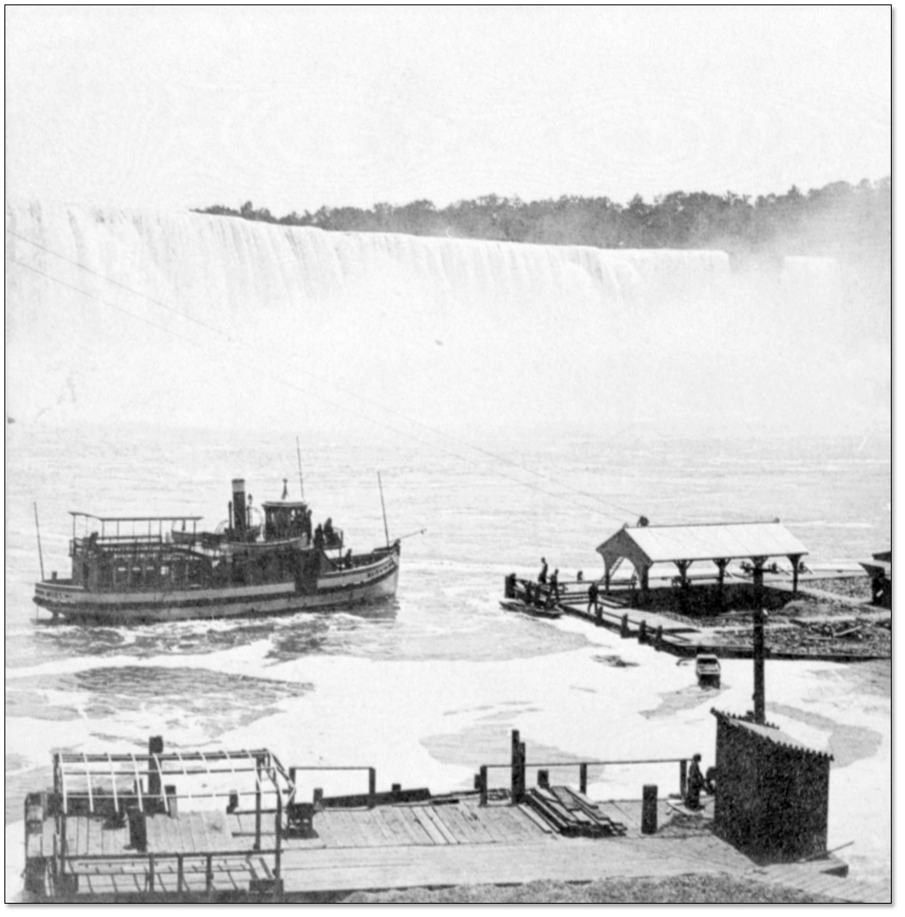Photo: Maid of the Mist approaching the landing on the Canadian side, [ca. 1880]