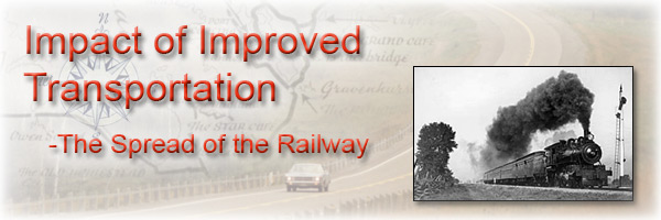 Yours to Discover: Tourism in Ontario through Time: Impact of Improved  Transportation: The Spread of the Railway - Page Banner