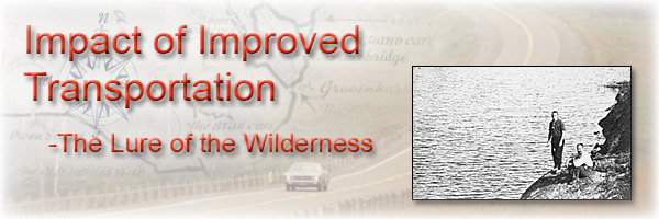 Yours to Discover: Tourism in Ontario through Time: Impact of Improved  Transportation: The Lure of the Wilderness - Page Banner
