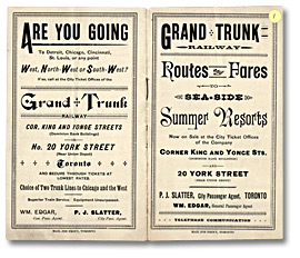 Phamphlet: Grand Trunk Railway routes and fares to seaside summer resorts