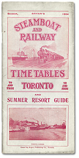 Brochure : Steamboat and Railway Timetables, Toronto and Summer Resort Guide, 1904