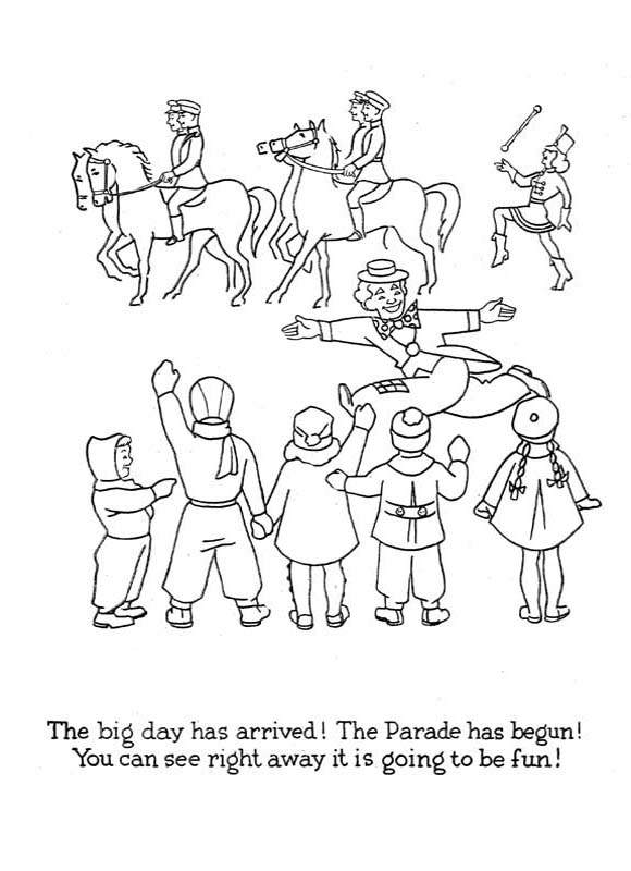 Eaton's Santa Claus Parade Colouring Book, Page 1