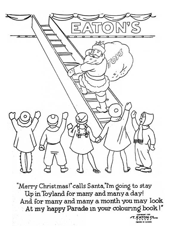 Eaton's Santa Claus Parade Colouring Book, Page 32