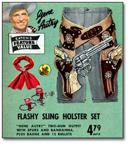 Christmas Catalogue, 1956: Gene Autry Gun Set