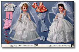 Eaton's Christmas Catalogue, 1962: Dolls in bridal gowns