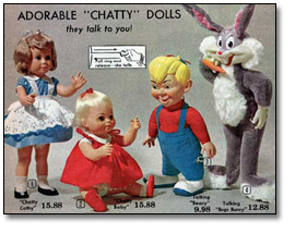 Eaton's Christmas Catalogue, 1962: Toy characters and dolls