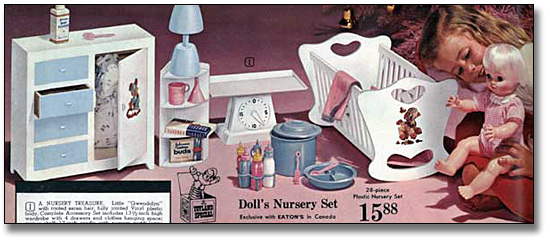 Eaton's Christmas Catalogue, 1962: Toy bedroom set