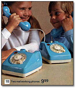 Christmas Catalogue, 1975: Kids with toy telephones