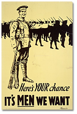 Here's your chance - It's men we want [Canada], [between 1914 and 1918]