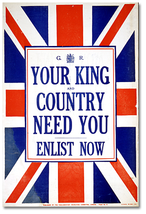 Your King and country need you, enlist now [United Kingdom], [between 1914 and 1918]