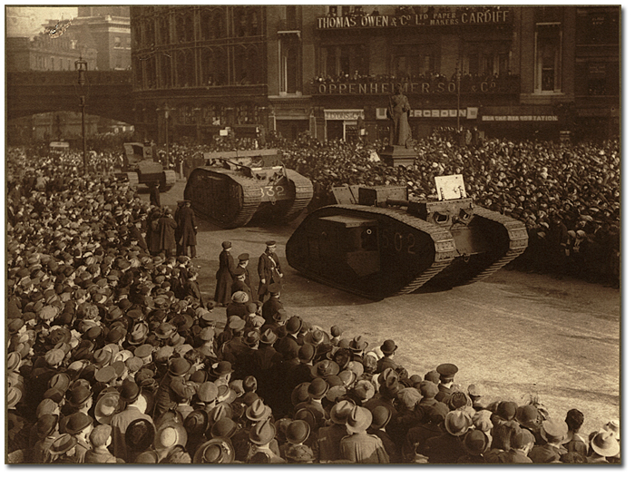 Military parade during World War I, [ca. 1918]