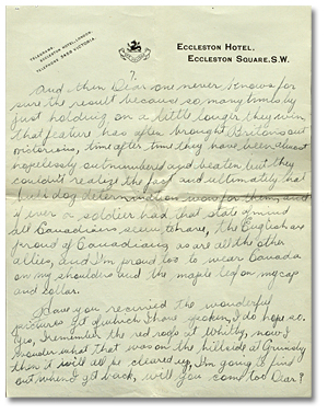 Lettre de Harry Mason à Sadie Arbuckle, le 13 juillet 1916 