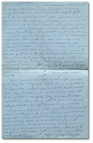 Lettre de Harry Mason à Sadie Arbuckle, le 22 avril 1917