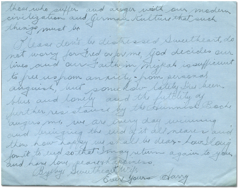 Letter from Harry Mason to Sadie Arbuckle, April 22, 1917