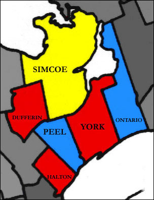 Map of Southcentral Ontario
