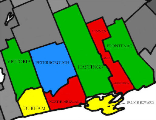 Map of Southeast Ontario