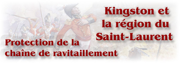 La guerre de 1812 : Kingston et la région du Saint-Laurent : Protection de la chaîne de ravitaillement - bannière