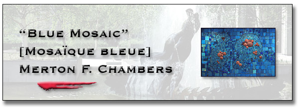 Les arts à Queens Park : l'édifice Macdonald - BLue Mosaic [Mosaïque bleue] - Merton F. Chambers bannière