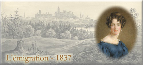 Anne Langton, dame de bonne famille, pionnière et artiste : L'émigration - 1837 - bannière