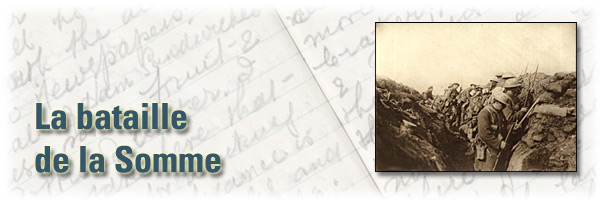 L' histoire d'un vétéran ontarien - extraits des journaux de John Mould : La bataille de la Somme - bannière