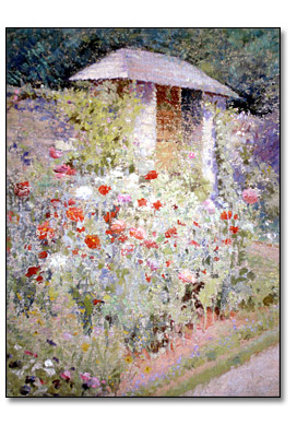 Huile sur toile : A Poppy Garden [Un jardin de pavots], [s.d.]