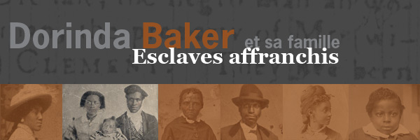 Dorinda Baker: Esclaves affranchis - bannière