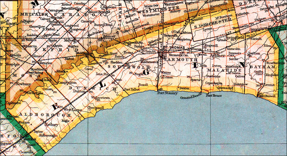Large scale map of Comté de Elgin