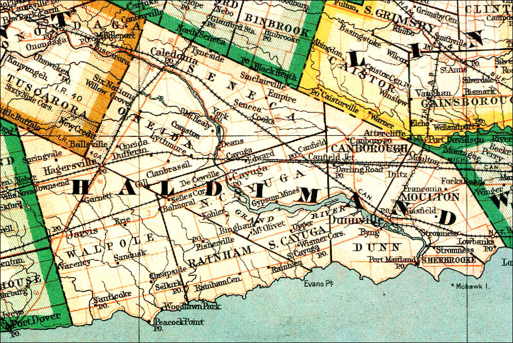 Large scale map of Comté de Haldimand