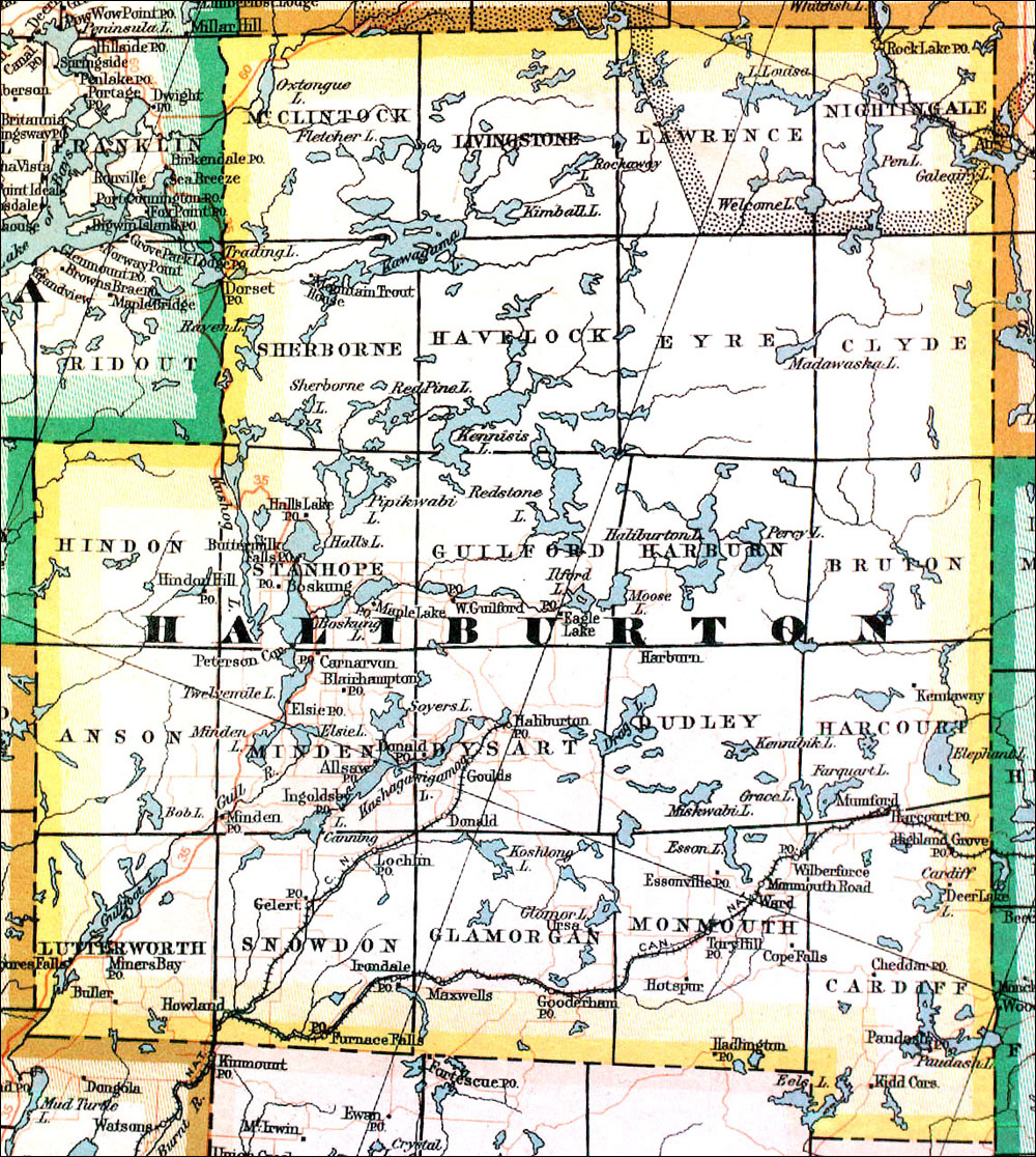 Large scale map of Comté de Haliburton